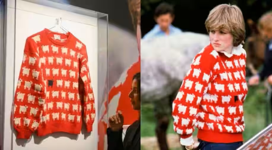 'Black Sheep' sweater owned by Princess Diana fetches $1.1 million at auction.